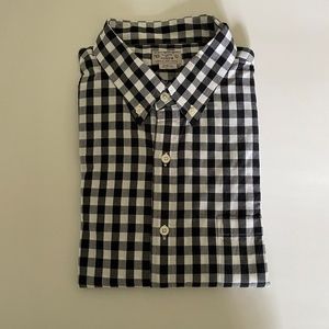 Mens J.CREW casual COTTON long-sleeve Black/White Check casual SHIRT w/tags
